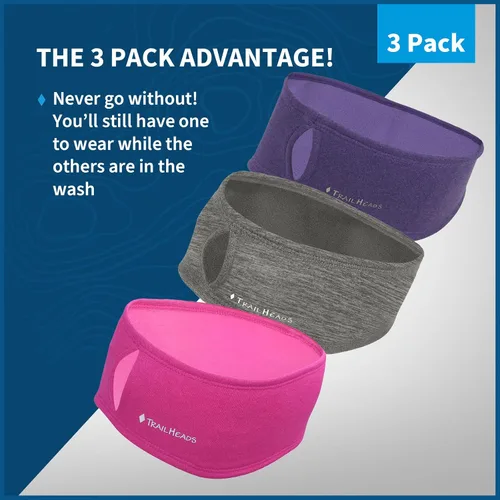 Miniatura 53 de TrailHeads - Diadema para mujer, diseño de cola de caballo, con banda para la oreja que absorbe la humedad, ideal para correr