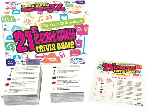 Miniatura 2 de Juego de trivia del siglo XXI, juego de fiesta, juego familiar, juego de viaje, divertido y fácil de jugar, 1200 preguntas de trivia, para 2 o más