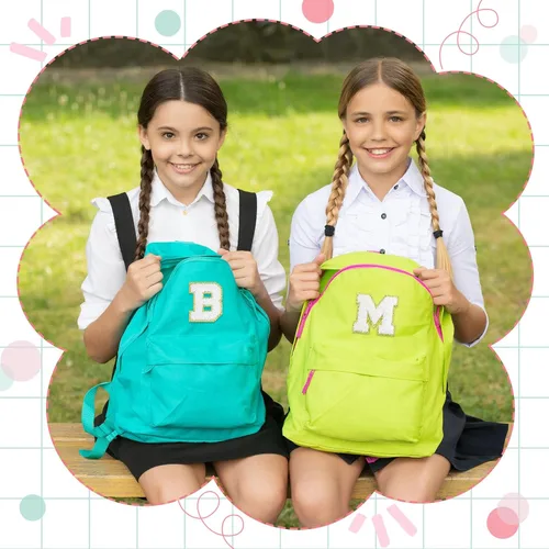 Miniatura 5 de Parches autoadhesivos de felpilla con letras A-Z, color negro, para ropa de tela, 26 piezas