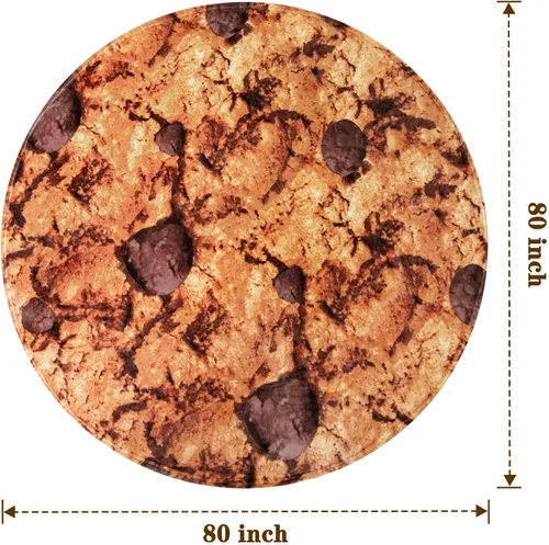 Miniatura 6 de mermaker Manta de galletas de 80 pulgadas para adultos y niños, manta realista de galletas, regalos divertidos para mujeres, hombres, adolescentes