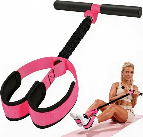 Miniatura 11 de Banda de ejercicio de resistencia con asas, banda de entrenamiento para terapia física, entrenamiento de fuerza, gimnasio en casa, fitness