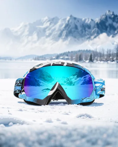 Miniatura 9 de Gafas de esquí antivaho OTG para adultos y niños, gafas de snowboard con 100% protección UV y ajuste antideslizante para esquí