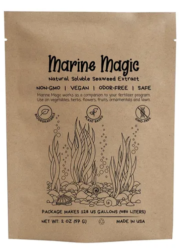 Fertilizante en polvo soluble de extracto de algas marinas, fertilizante en polvo soluble 100% natural de Marine Magic que hace 128 galones (484 L)