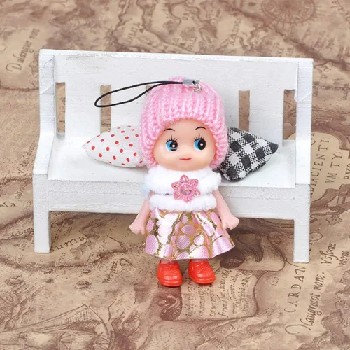 Miniatura 5 de 8 llaveros de muñecas pequeñas de silicona, mini muñeca de princesa de silicona para niñas, kit de casa de muñecas en miniatura, decoración