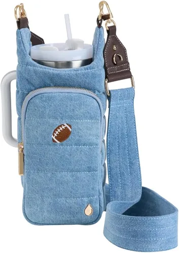 Miniatura 19 de WanderFull® Ranura con cremallera original HydroBag® HANDLE™ para mango, soporte para botella de agua cruzado manos libres y accesorios para vasos