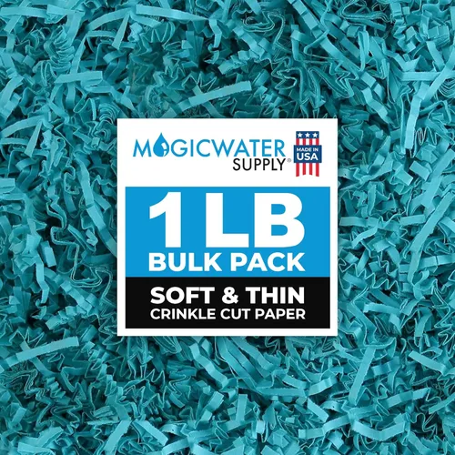 Miniatura 16 de MagicWater Supply - 1 libra - Kraft - Relleno de papel de corte arrugado suave y fino, ideal para envolver regalos, relleno de cestas, cumpleaños