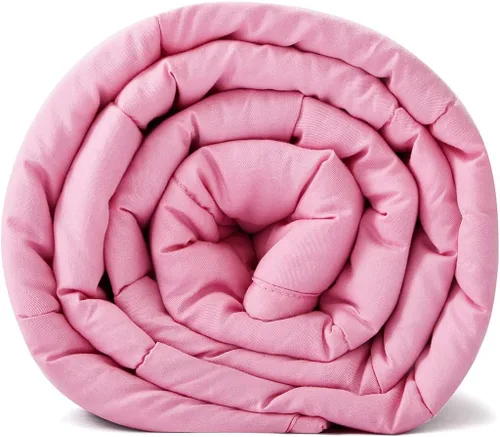 Miniatura 20 de TONGDADA Manta con peso para niños, 40 x 60 pulgadas, 10 libras, para niños de entre 80 y 125 libras, material de algodón de primera calidad