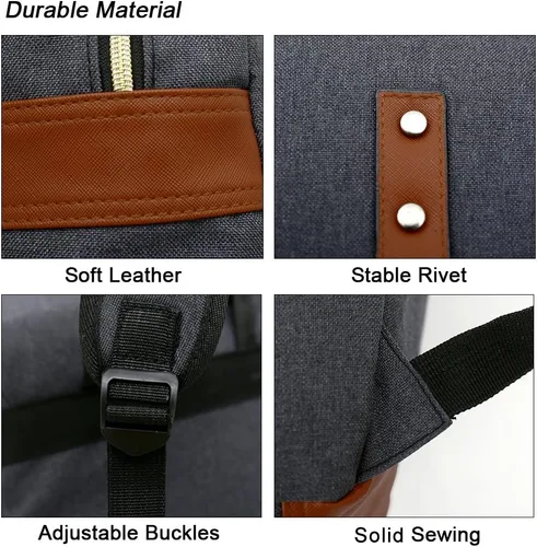 Miniatura 6 de Mochila para computadora portátil unisex, delgada, profesional y para negocios de Feskin, mochila de viajes duradera, casual y a la moda