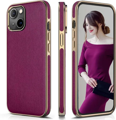 Miniatura 17 de LOHASIC Funda para iPhone 12 y iPhone 12 Pro - Fundas para teléfono i Phone 12 con borde cromado delgado, fundas de cuero de diseño suave, funda