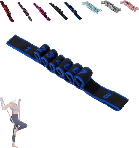 Miniatura 8 de Bandas de resistencia de fitness, banda de resistencia de fitness con asa para estiramiento y yoga, banda de resistencia elástica de número