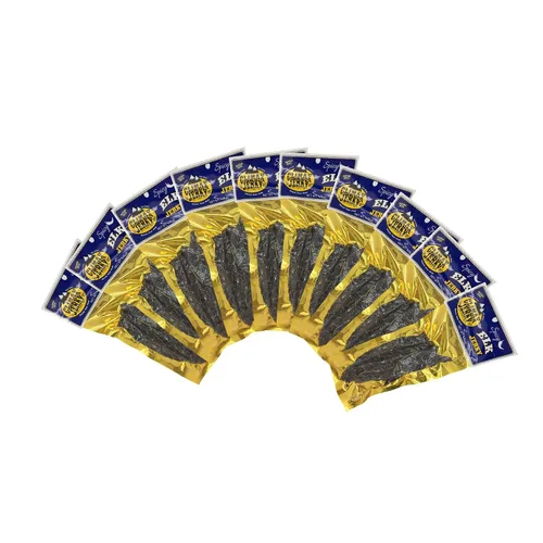 Miniatura 5 de Tiras gruesas de corte en kippered de estilo natural prémium de 1.75 onzas. Cecina de alce – Sin conservantes – Alto contenido en proteínas – Bajo