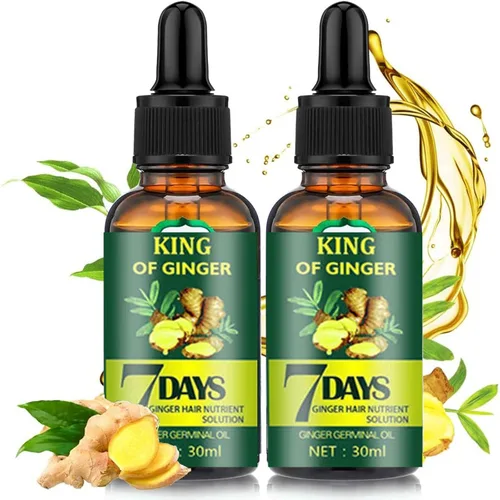 Miniatura 10 de Biotin - Suero para el crecimiento del cabello para el tratamiento de la pérdida y el crecimiento del cabello, aceite esencial de jengibre natural