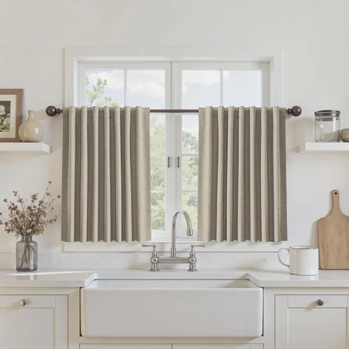 Miniatura 37 de Cortinas opacas de 54 pulgadas de largo para dormitorio, sala de estar, cortinas beige con aislamiento térmico, oscurecimiento de la habitación
