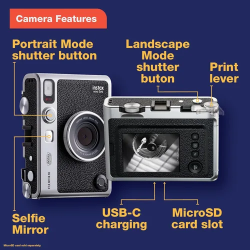 Miniatura 11 de Cámara instantánea Fujifilm Instax Mini EVO - Marrón