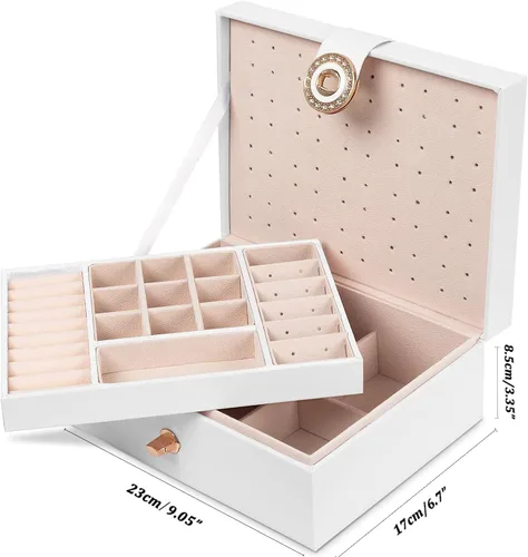 Miniatura 6 de Joyero para aretes para niñas, collares, anillos, caja organizadora de aretes para niñas, caja organizadora de aretes, caja organizadora de joyas