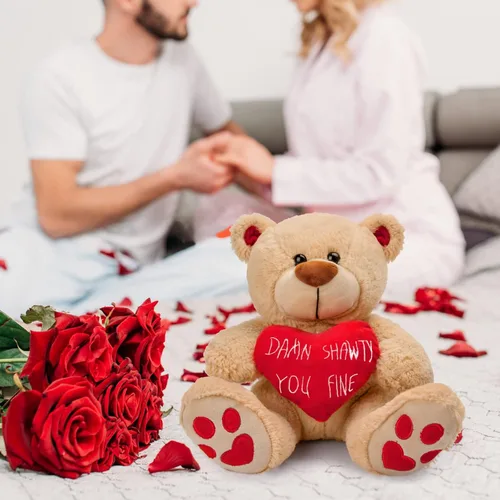 Miniatura 7 de CaseTank Regalos para el día de San Valentín para sus hijos: oso de peluche de 10 pulgadas divertido y lindo regalo de peluche, regalos
