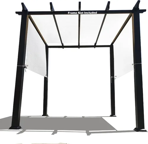 Miniatura 18 de Alion Home Toldo de repuesto personalizable de polietileno de alta densidad permeable con bolsillos para barra para pérgola