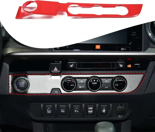 Miniatura 26 de Lcojicep Cubierta de panel de botón de aire acondicionado, accesorios de automóvil compatibles con Tacoma 2016-2020