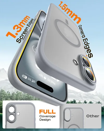 Miniatura 750 de TOCOL Funda para iPhone 11, compatible con Magsafe, protección completa de cámara, imanes integrados, protección contra caídas, funda translúcida