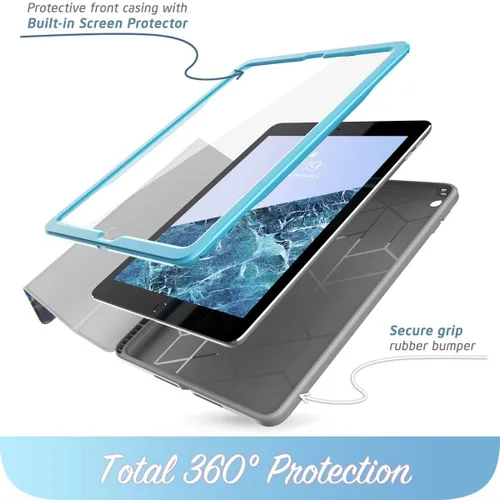 Miniatura 3 de i-Blason Funda para iPad de 6ª generación, iPad 9.7 2018/2017, [protector de pantalla integrado] cubierta inteligente de cuerpo completo triple