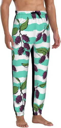 Pantalones deportivos para hombre, color morado, hoja verde murum, pantalones deportivos casuales para correr y entrenar para hombre