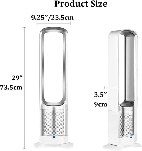 Miniatura 2 de Ventilador sin aspas para dormitorio, ventilador de torre que sopla aire frío, ventilador de torre de enfriamiento silencioso con control remoto, 3