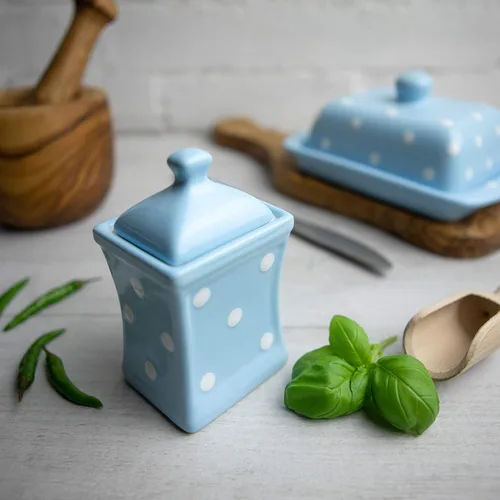 Miniatura 3 de City to Cottage Hierba de cocina de cerámica pequeña hecha a mano de 5.3 oz/5.1 fl oz, especias, tarro de almacenamiento con tapa, recipiente
