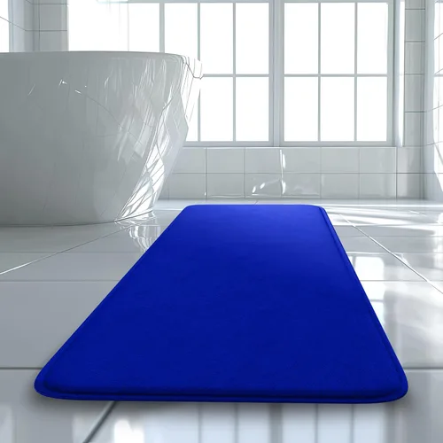 Miniatura 9 de Alfombra de baño de lujo – 1 pieza de alfombrilla de baño de espuma viscoelástica, antideslizante y ultrasuave, altamente absorbente, fácil