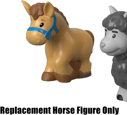 Miniatura 3 de Pieza de repuesto para Fisher-Price Little People Farm Animal Friends - GFL21 ~ Figura de caballo marrón claro de repuesto