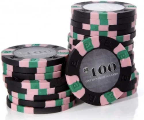 Miniatura 2 de NexGen Pro Classic Poker Chips 10-6000: sensación auténtica de casino de 0.32 oz con diseño tricolor y molde texturizado, paquete de 50 Negro