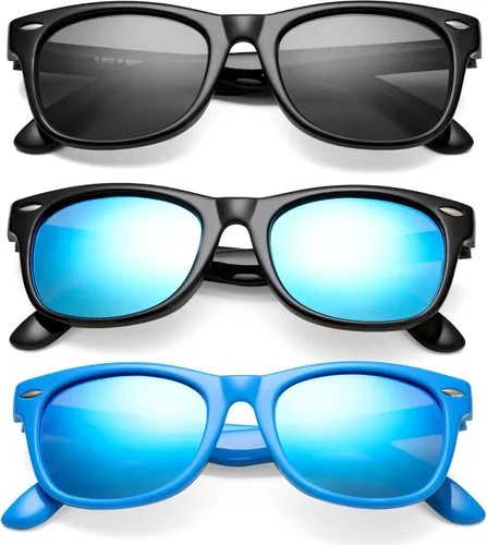 Miniatura 29 de Lentes de sol polarizados para niños y niñas, marco flexible irrompible TPEE con protección UV400 de 3 a 8 años