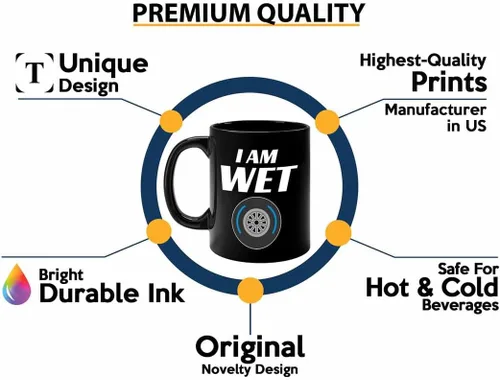 Miniatura 2 de Taza de café Racer de 11 onzas, color negro, I'm Wet - Fuel Speed Racer Car Guys Circuit Automotive Racing Boy Regalos para él, papá, hombres, novio