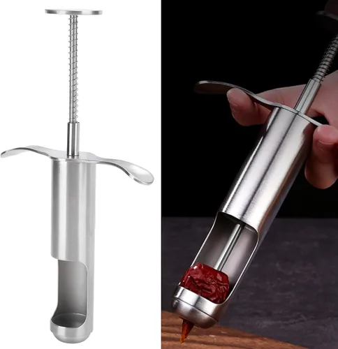 Miniatura 7 de Picadora de cereza, herramienta de descarador de cerezas, herramienta de extracción de núcleo de cereza de acero inoxidable, herramienta
