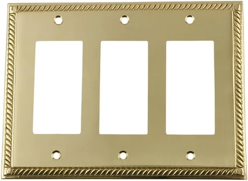 Miniatura 16 de Nostalgic Cubierta de placa de interruptor de salida eléctrica roseta de cuerda de almacén Latón pulido