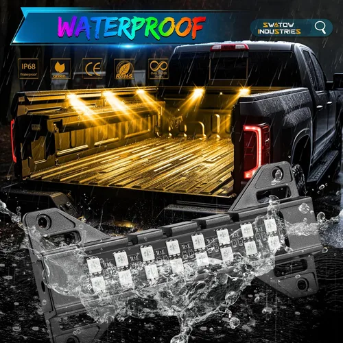 Miniatura 5 de Luces de cama de camioneta RGB LED Kits de luz de cama con control Bluetooth Luces de carga traseras Iluminación de camioneta Accesorios de carga