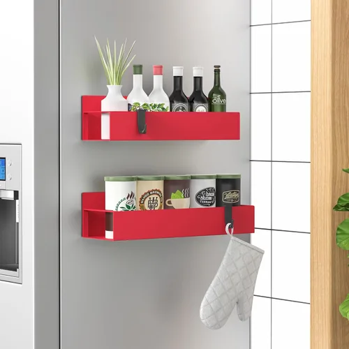 Miniatura 35 de HuggieGems Paquete de 4 Organizadores Magnéticos de Almacenamiento de Especias para Refrigerador y Horno, Organizadores y Almacenamiento Gris