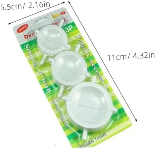 Miniatura 4 de Kichvoe Juego de brillo de labios, 3 piezas, herramientas para hacer albóndigas, moldes para bolas de masa, prensa de empanada, prensa de masa