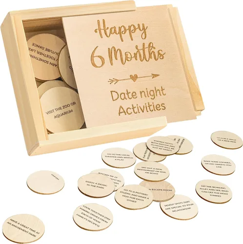 Miniatura 9 de Regalos de un año de aniversario de madera STOFINITY para novio y novia - Regalos de madera de un año de aniversario para él o ella, primer regalo
