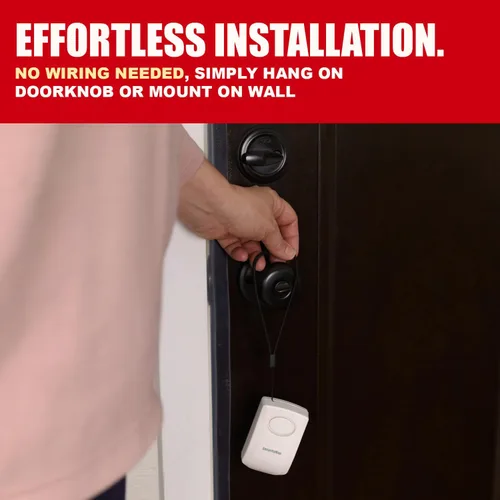 Miniatura 3 de Securityman Alarma de manija de puerta con vibración de 130 dB activada por alarma de puerta portátil cuando se abre, perfecta para niños, niños