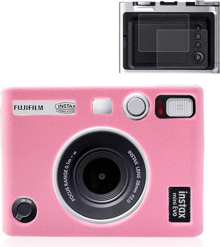 Miniatura 9 de Pocoukate Funda protectora para Instax Mini EVO, funda de silicona suave con protector de pantalla para cámara instantánea Fujifilm Instax Mini EVO