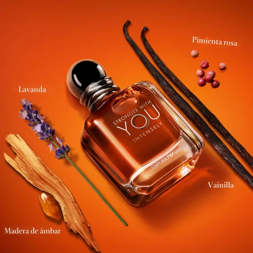 Miniatura 2 de Armani Beauty - Más fuerte contigo intensamente - Colonia para hombre - Fragancia Fougère Ambery Woody para hombre - Pimienta rosa, lavanda, notas