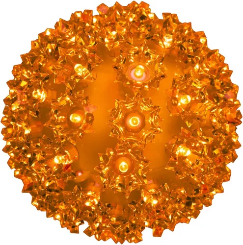 Miniatura 32 de Novelty Lights - Esfera de estrella de luz LED de 6 pulgadas con 50 luces, 100% verdadero parpadeo blanco cálido, bola de ornamento, cable