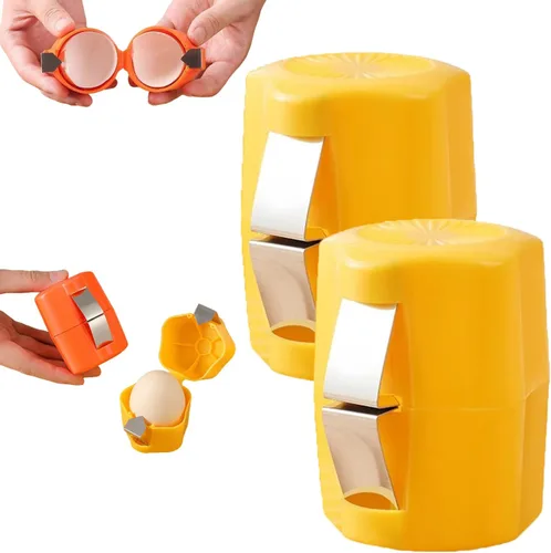 Miniatura 8 de 2 abridores de cáscaras de huevo, herramienta multifuncional para galletas de huevos de acero inoxidable 304, accesorio de cocina de mano para Rosa