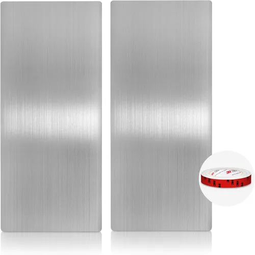 Miniatura 8 de Alpine - Protector de pared para secador de manos de acero inoxidable para baño, cocina y oficina con adhesivo 3M resistente, fácil de limpiar
