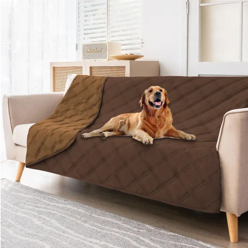 Miniatura 7 de fuguitex Manta impermeable reversible para perros pequeños, resistente a fugas, lavable, funda protectora para muebles de interior, apta
