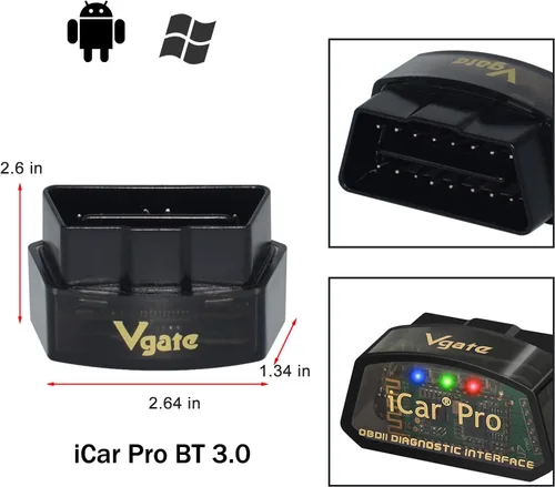 Miniatura 2 de Vgate iCar Pro BT3.0 OBD2 escáner lector de código Bluetooth herramienta de escaneo de diagnóstico para Android y Windows compatible con adaptador
