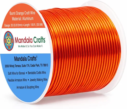 Miniatura 19 de Mandala Crafts - Alambre de aluminio anodizado de 8 calibre para hacer joyas - 9.75 m de alambre flexible negro colorido - Flexible para bonsái