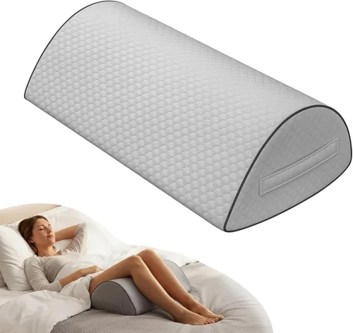 Almohada de rodilla para personas que duermen de lado, almohada ergonómica de espuma viscoelástica para piernas para ciática, alivio del dolor de