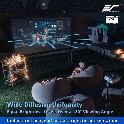 Miniatura 2 de Elite Screens Pantalla de proyector de 120 pulgadas Pantallas de cine para interiores y exteriores Soporte de proyección plegable portátil
