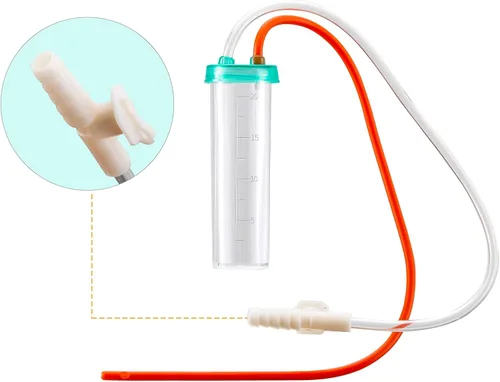 Miniatura 6 de REDDOUDOU Catéter de succión con extractor de moco estéril para cachorros recién nacidos, kit de alimentación de tubo de 8 FR rojo con jeringas